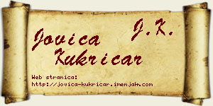 Jovica Kukričar vizit kartica